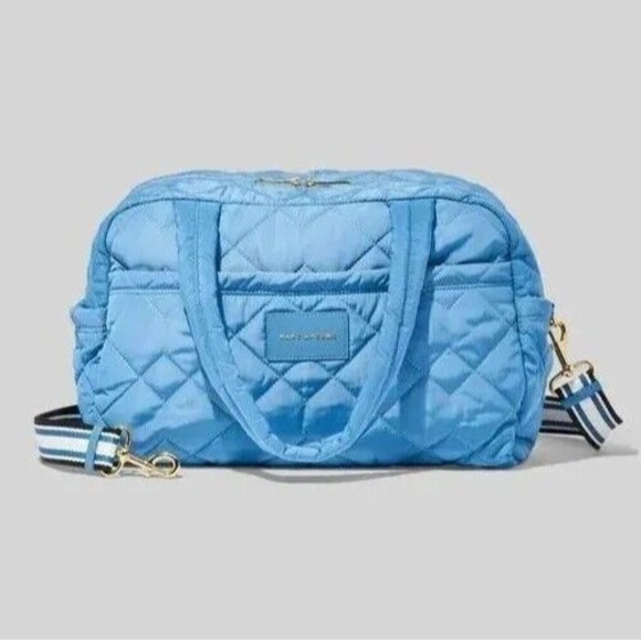 Marc Jacobs Quilted Nylon Medium Weekender Travel Bag Blue Heaven ML236983 - Picture 1 of 9